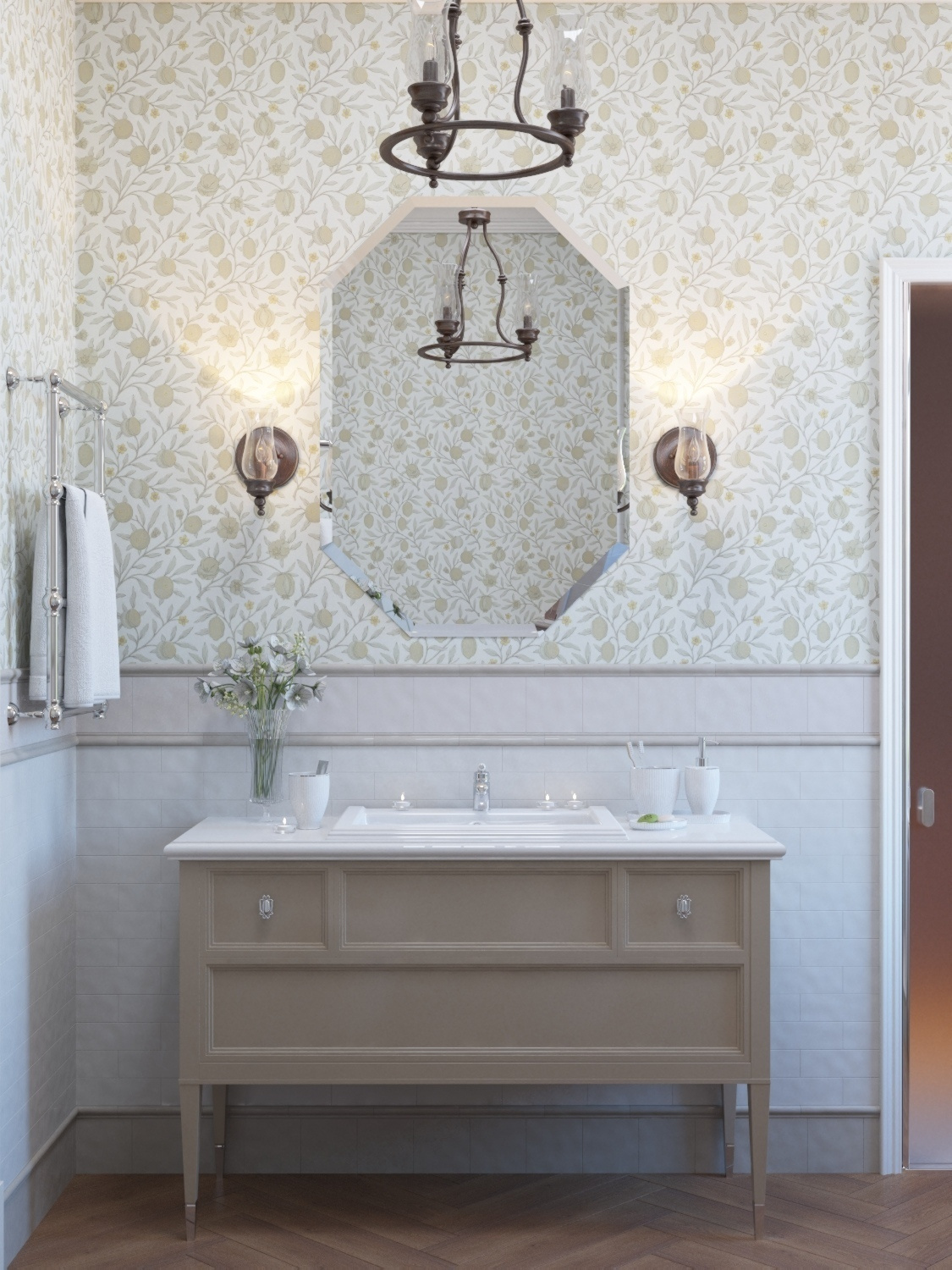 Использование обоев в санузле