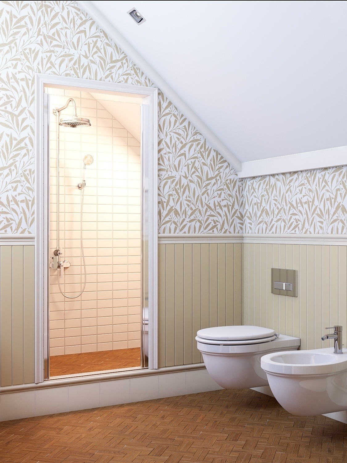 Обои в туалете