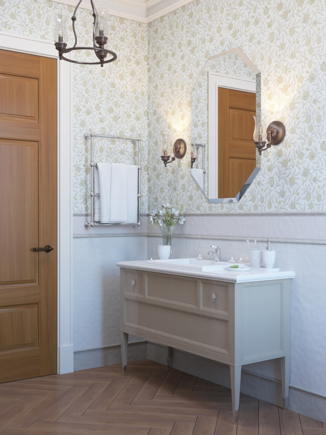 Красивый санузел с окном