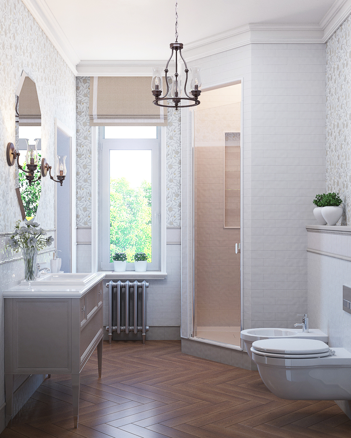 Обои в санузле