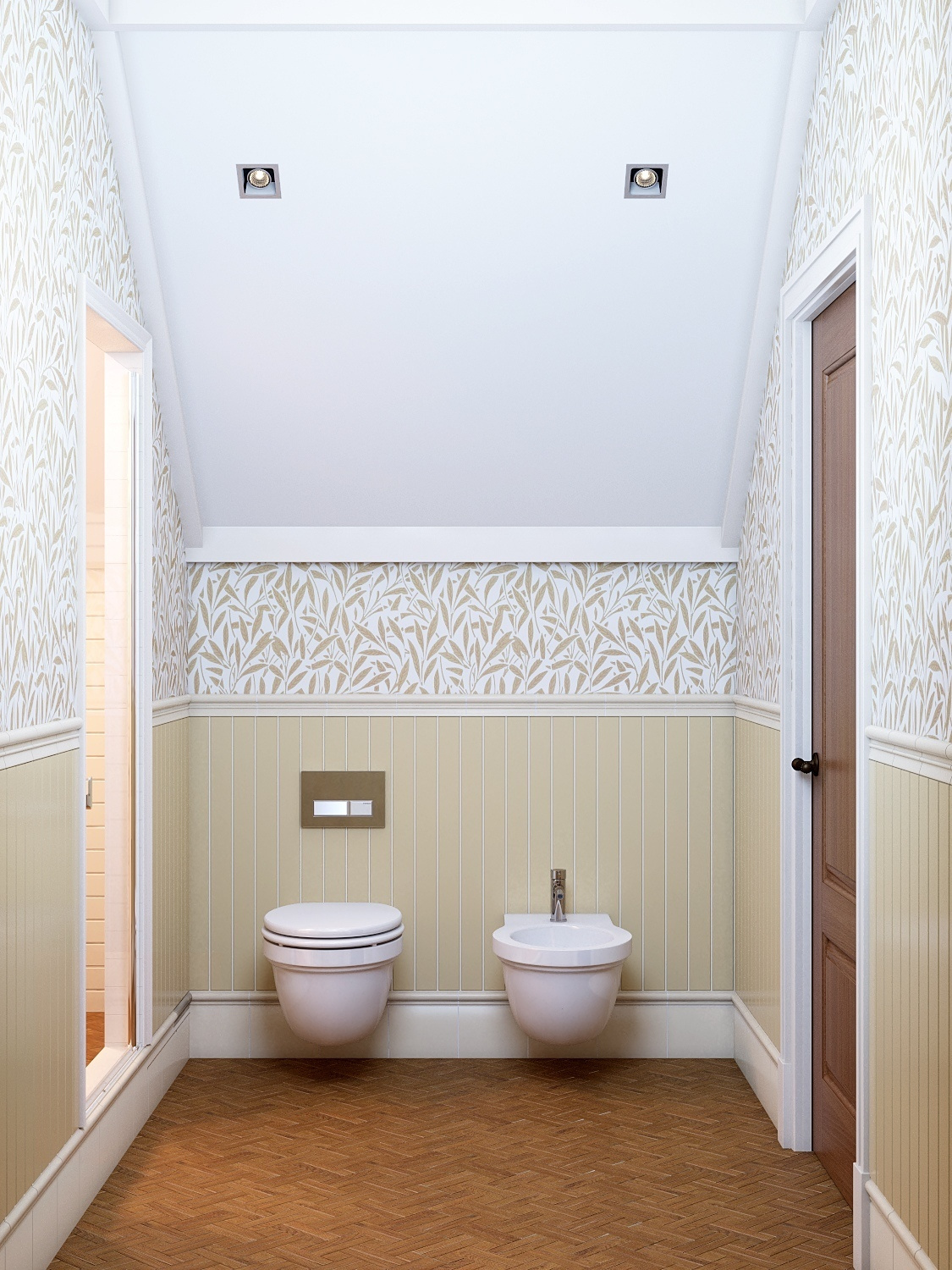 Санузел на мансарде