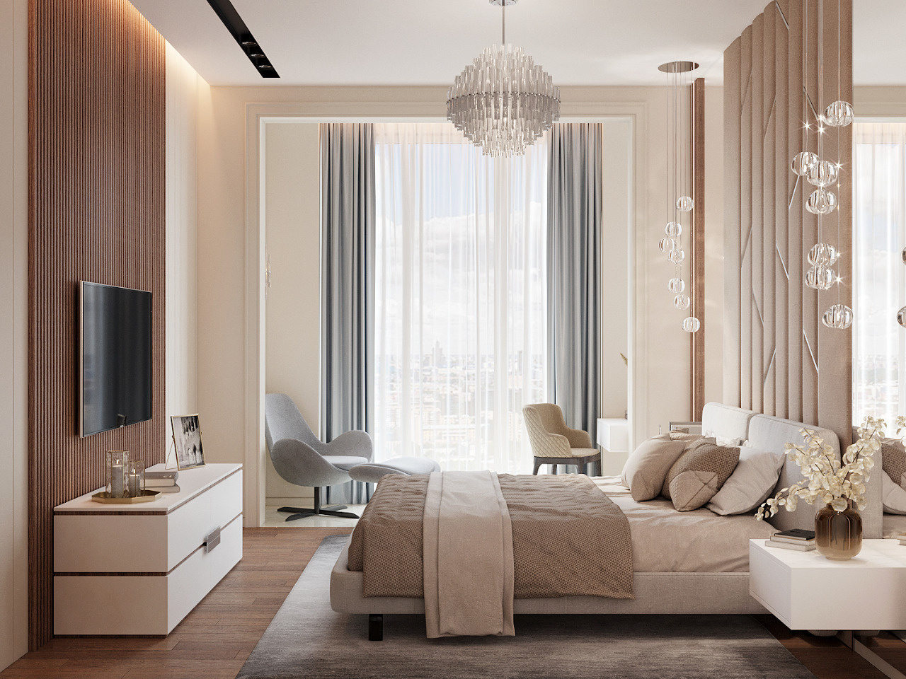 Спальня в стиле ардеко