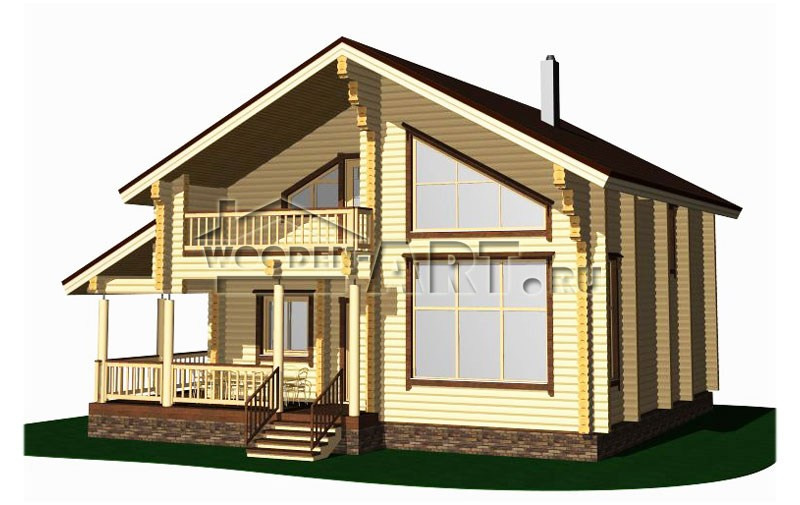 «Опалиха» 222 кв. м. Проекты деревянных домов. Архитектор Ольга Мальцева