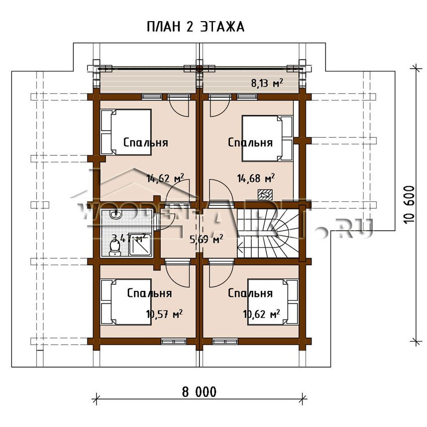 «Нахабино» 192 кв. м. Проекты деревянных домов