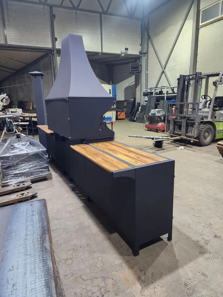 «Джета с вытяжным зонтом и функцией смокер. Купить / заказать мангал для дома в Краснодаре от производителя «Дарбин»