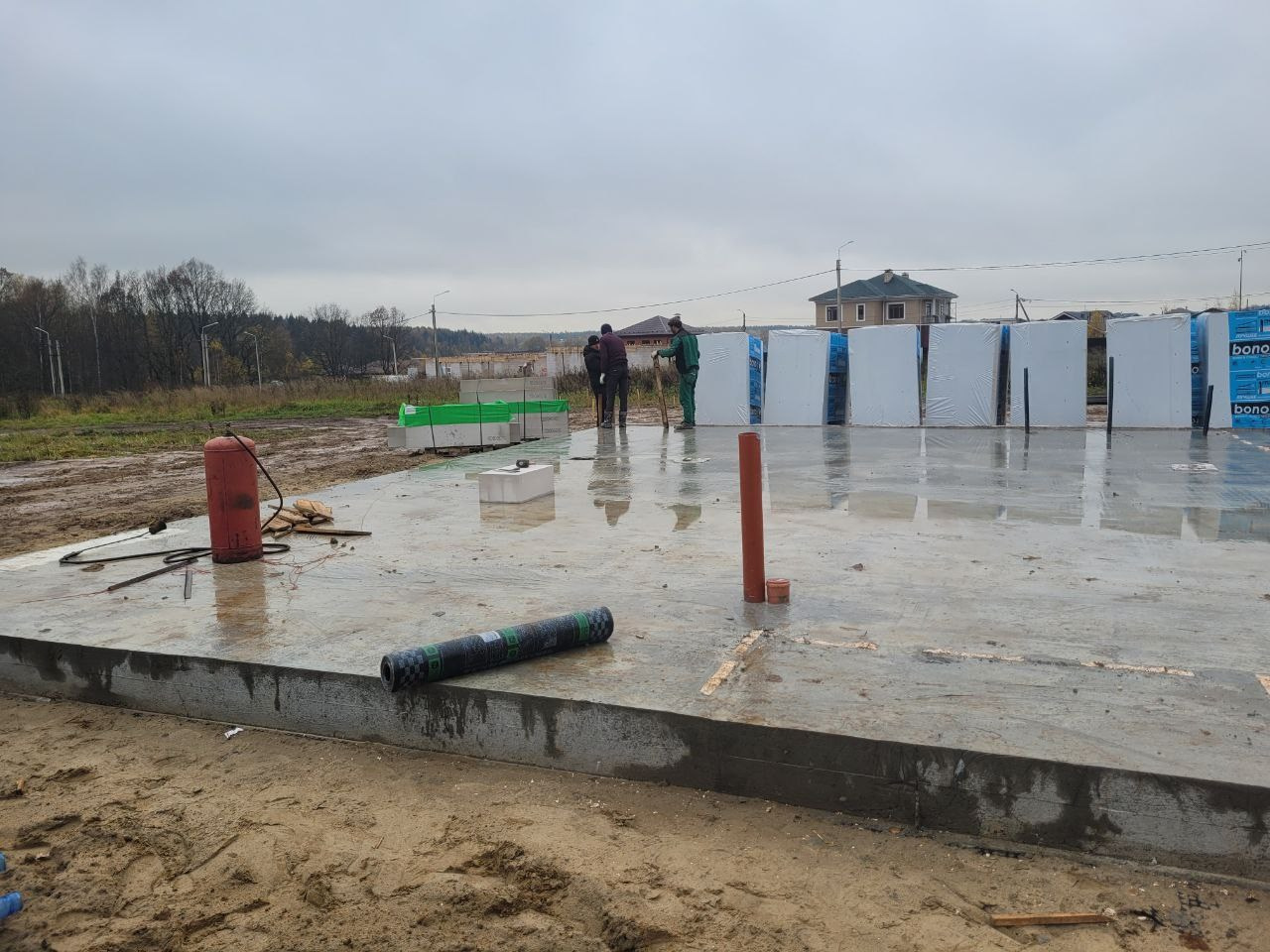  Бетонирование фундаментной плиты объекта МД-009 в Красногорском районе