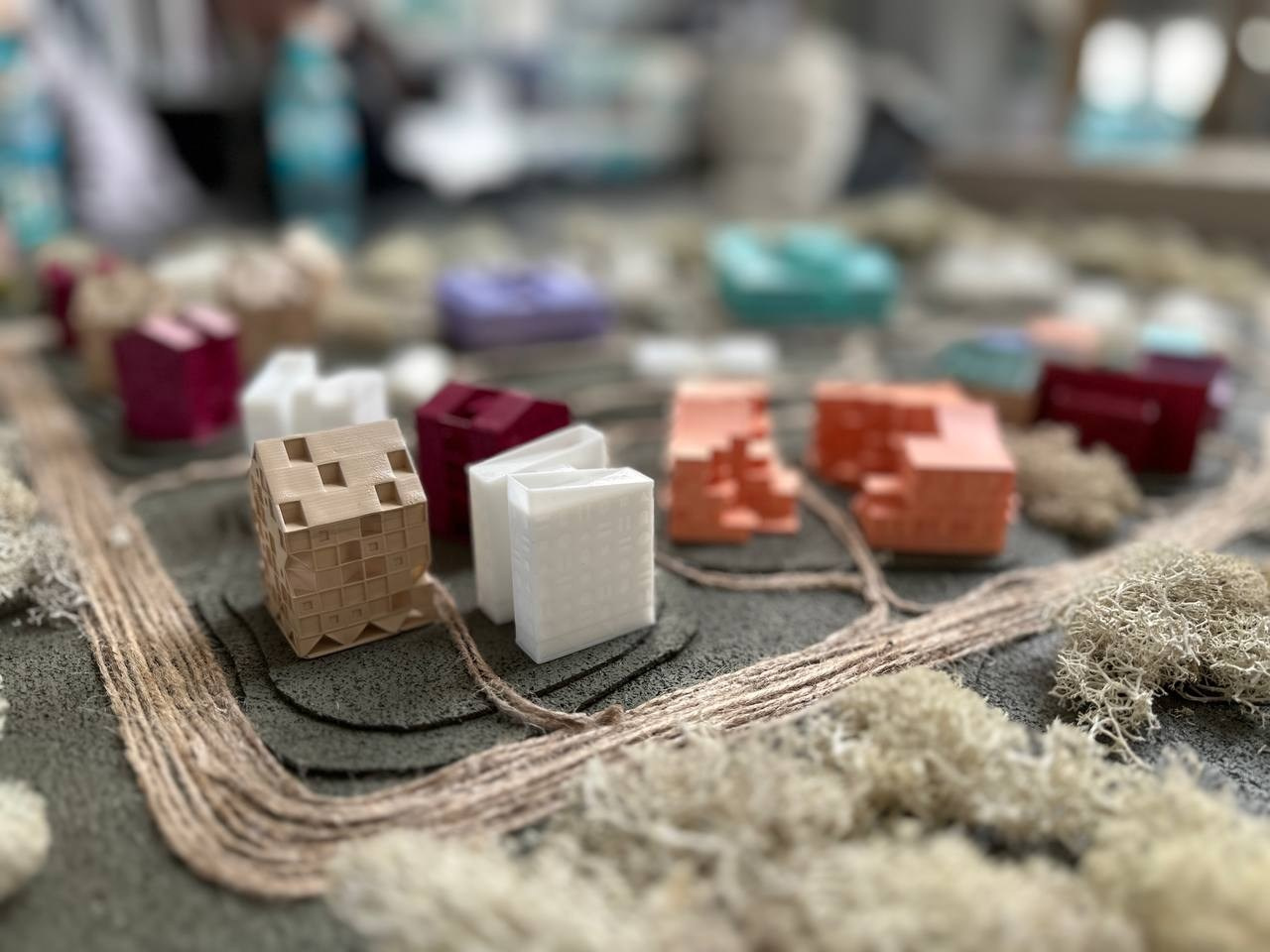 Курсовой макет поселка для студентов МАРХИ часть2. 3D печать