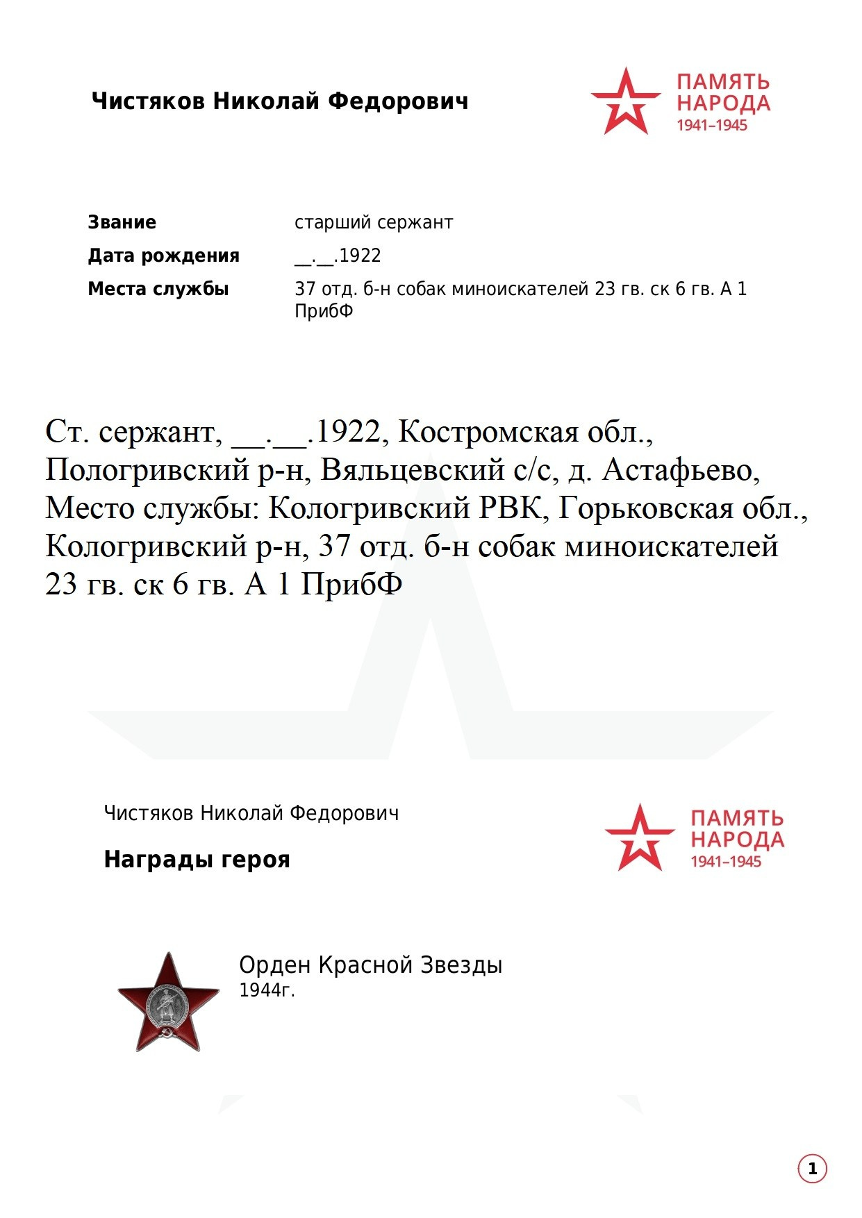 Чистяков Николай Федорович. НРОО КЦ "Собаковод"