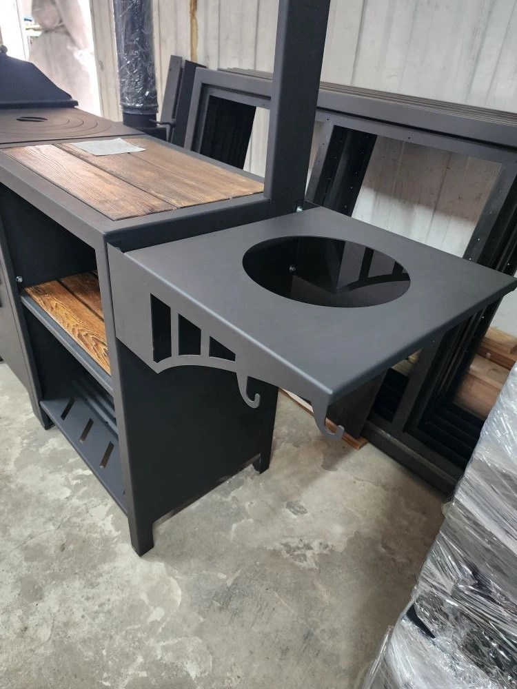 «ДЖЕТА» с печью под казан и смокер с реверсным движением жара. Купить / заказать мангал для дома в Краснодаре от производителя «Дарбин»