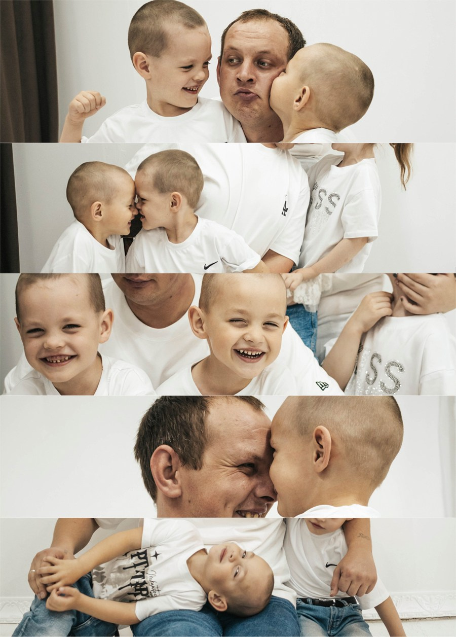 Фотографии семьи в фотостудии город Туринск : отец и сыновья. 