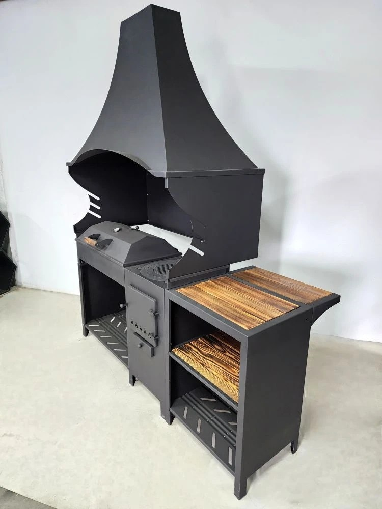 «Джета с вытяжным зонтом и функцией смокер. Купить / заказать мангал для дома в Краснодаре от производителя «Дарбин»