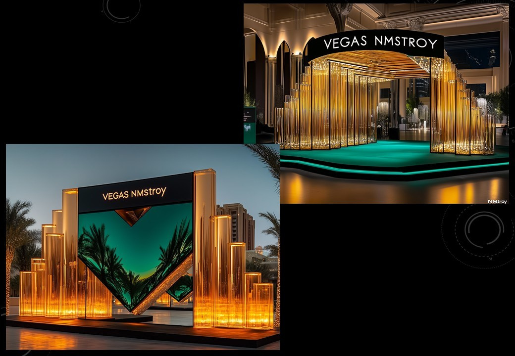 Концепция декора для корпоративного мероприятия в стиле «Лас-Вегас» для LAZAR DECOR. Главная