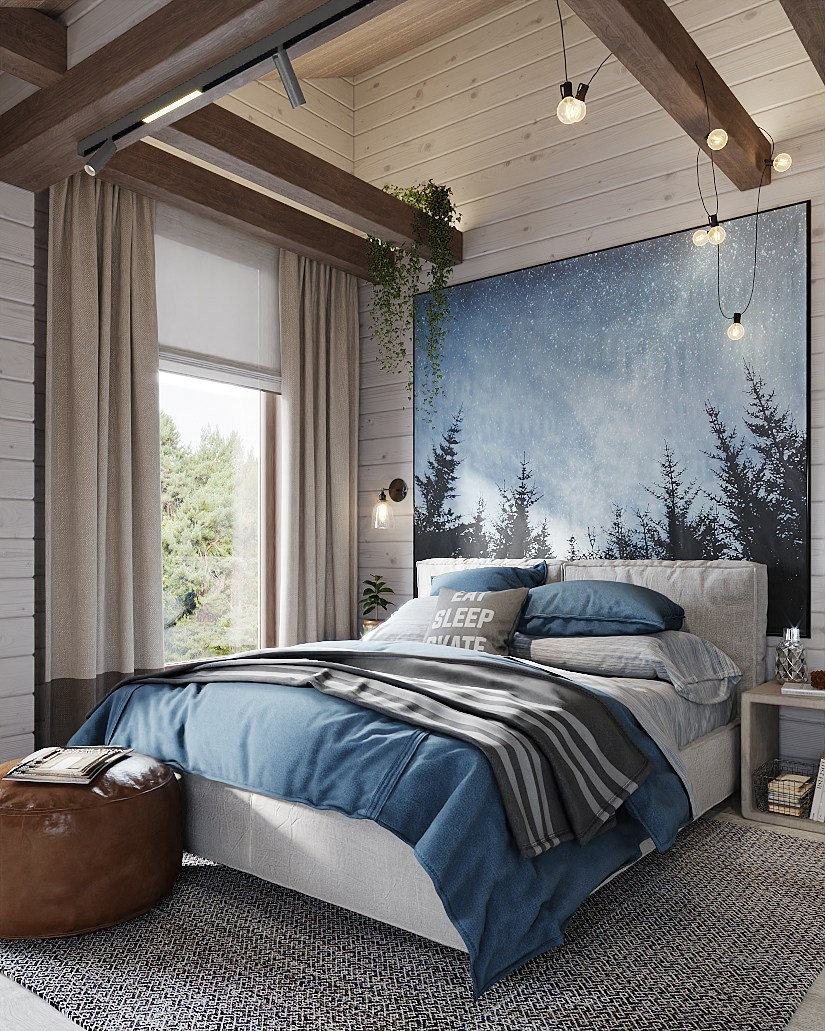 Дом из  бруса 250 м², Московская обл., к/п Гринвуд. Студия дизайна