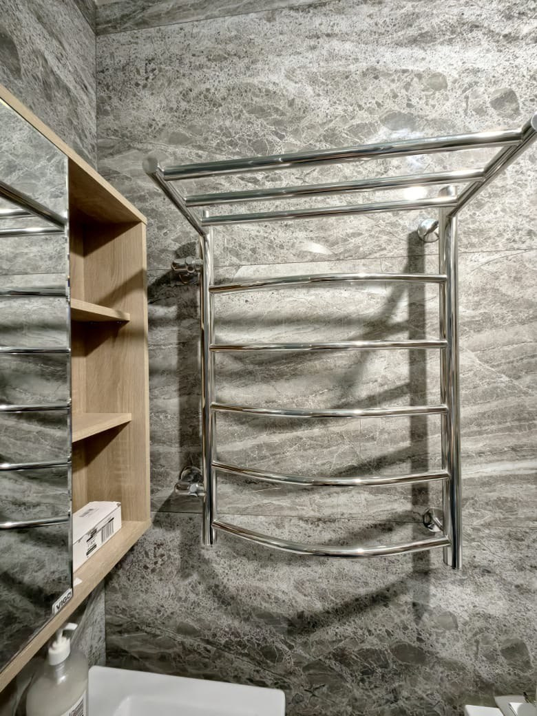 Ванная комната (ул. Чуйкова д. 38). Ремонт санузла, туалета, ванной под ключ в Казани. Укладка плитки