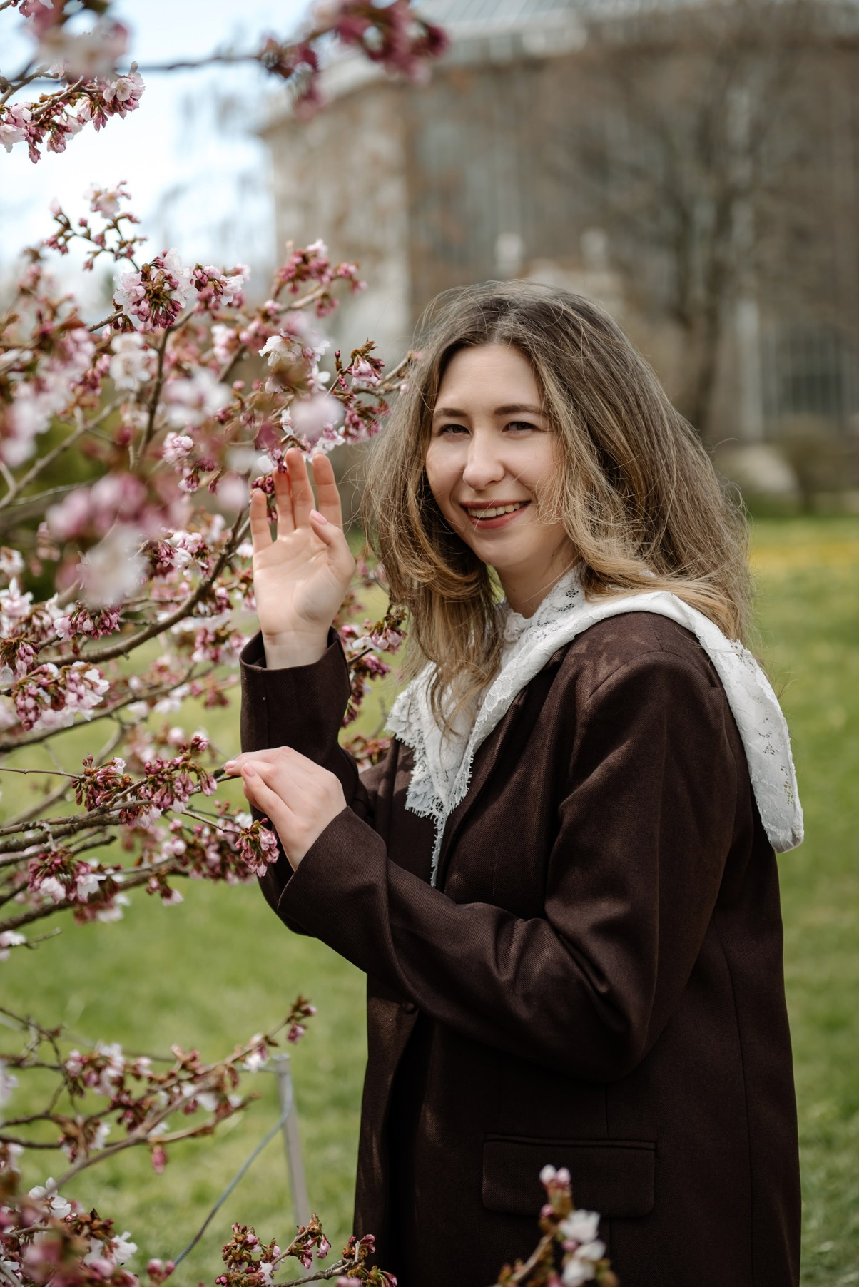 Марина с сакурой. Свадебный и семейный фотограф в Санкт-Петербурге Елена Худякова
