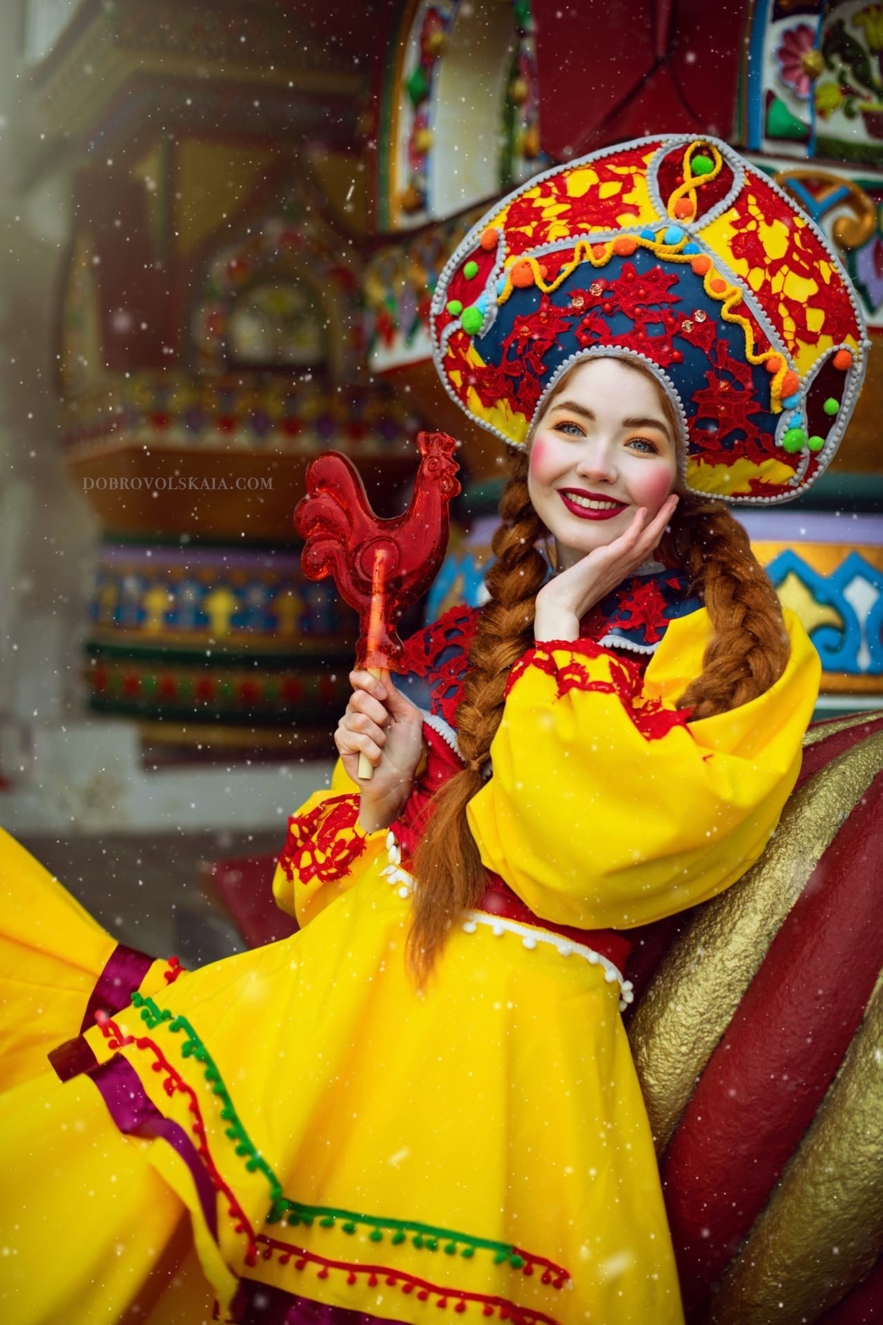 Масленица. Русские народные костюмы в Москве