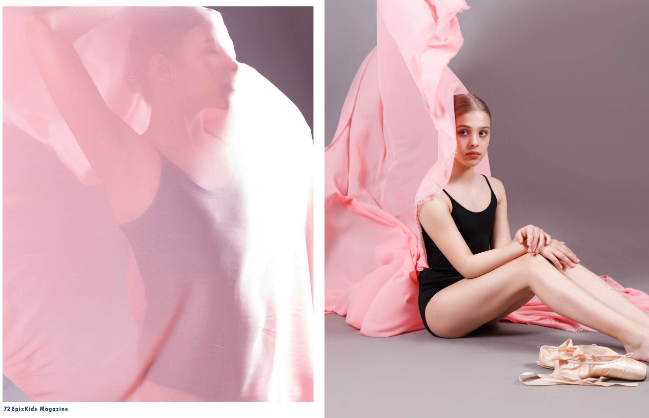 Шикарная детская фотосессия с парящей тканью. Фотограф в Подольске — Мария Бучнева