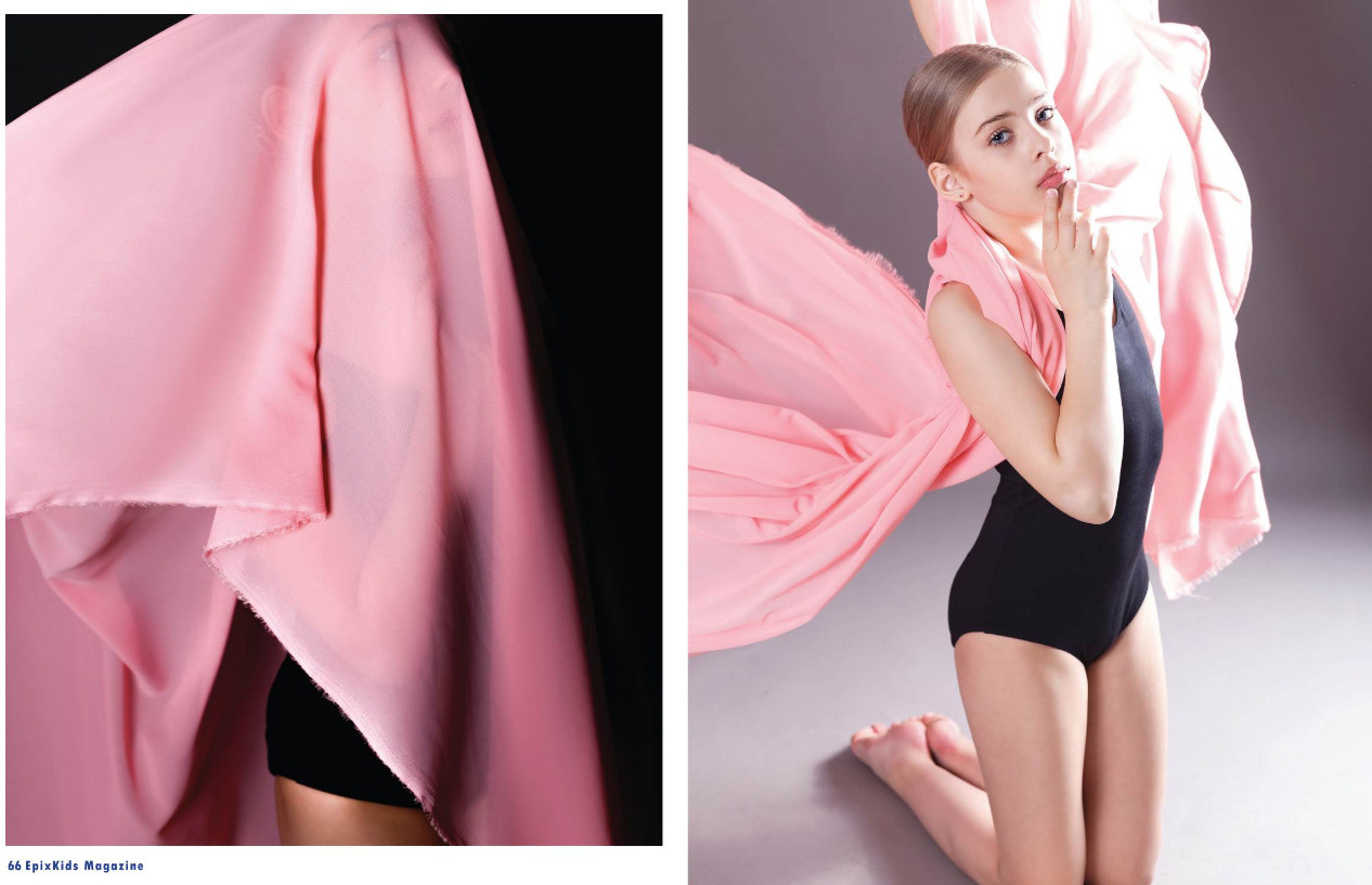 Шикарная детская фотосессия с парящей тканью. Фотограф в Подольске — Мария Бучнева