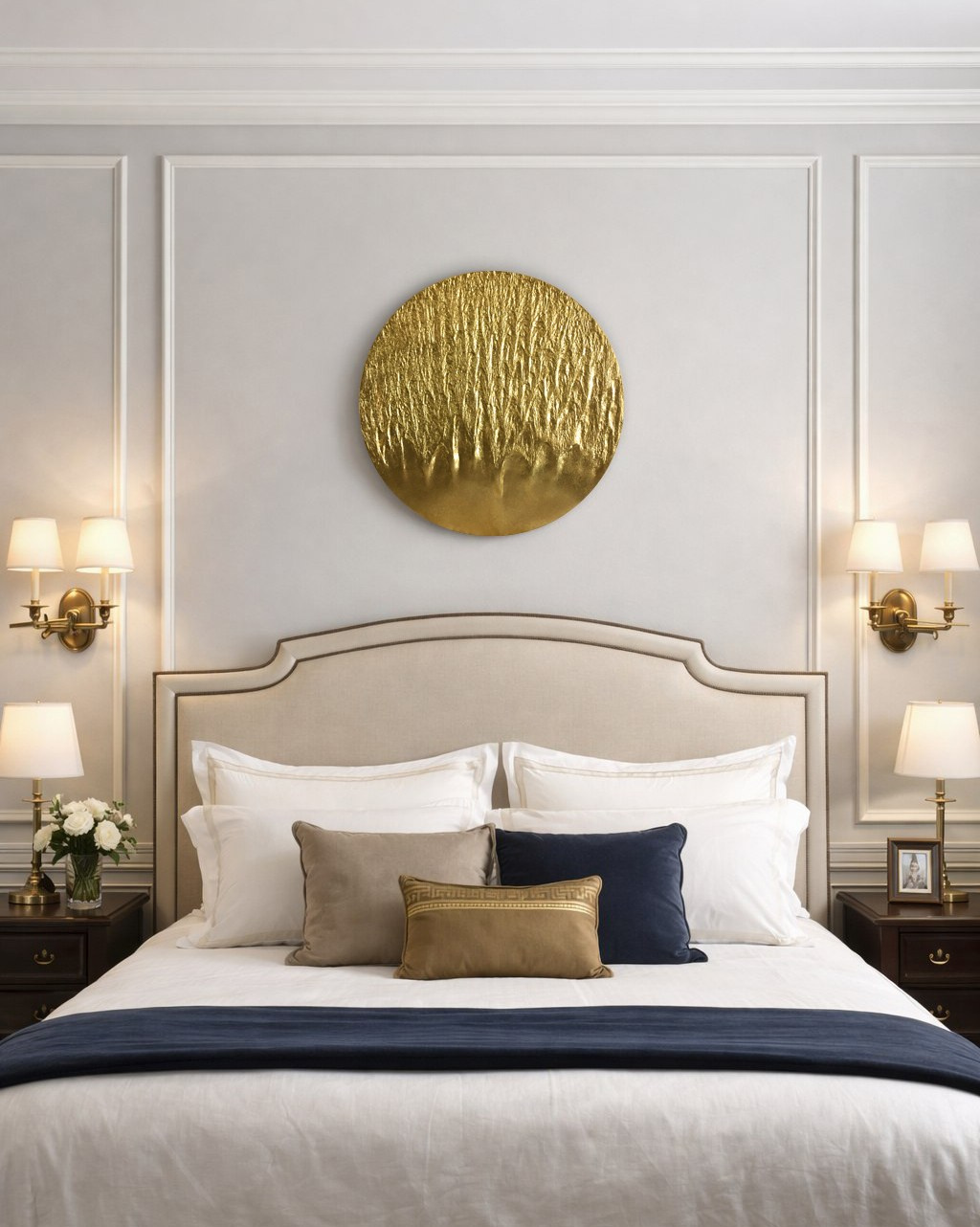 Золотое панно. Modern painting with worldwide delivery