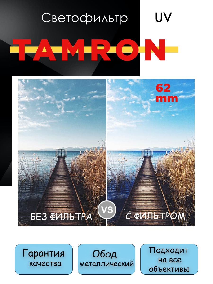 Примеры инфографики светофильтров для объектива. Фотостудия T-CUBE