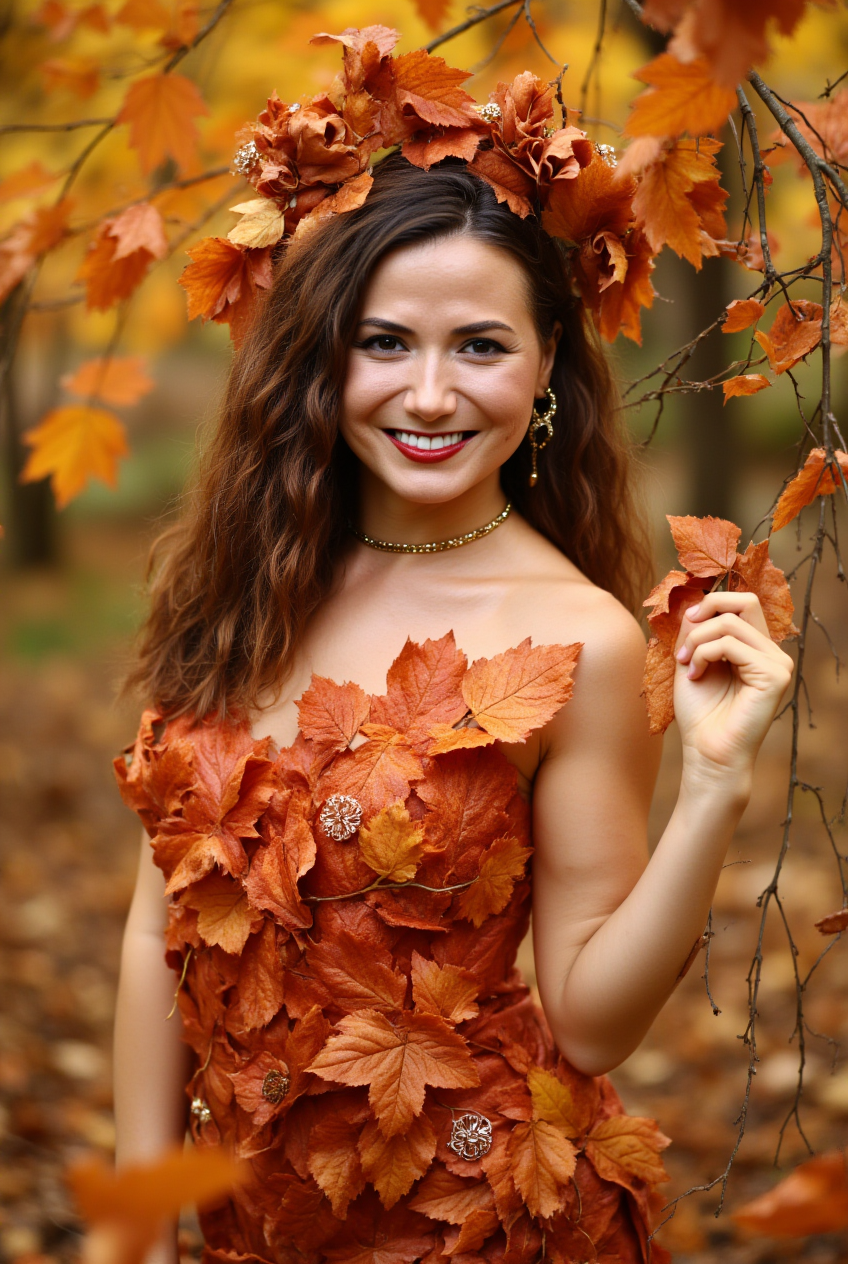 Осенняя фотосессия. AI-фотограф — Ольга Герман. Нейрофотосессии, уникальные цифровые портреты и образы будущего