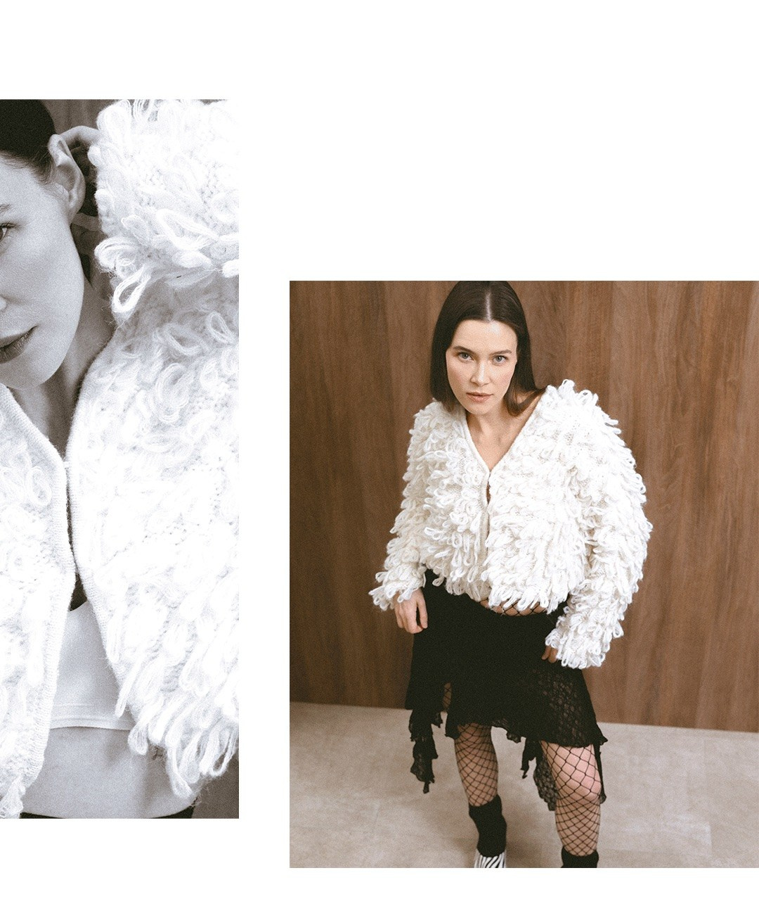 Lookbook in studio with collages. Katya Che | Photographer | Beograd