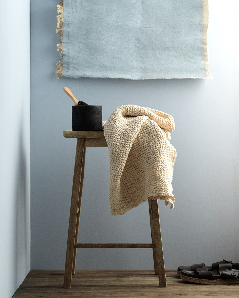 Рекламная студийная фотосъемка полотенец 