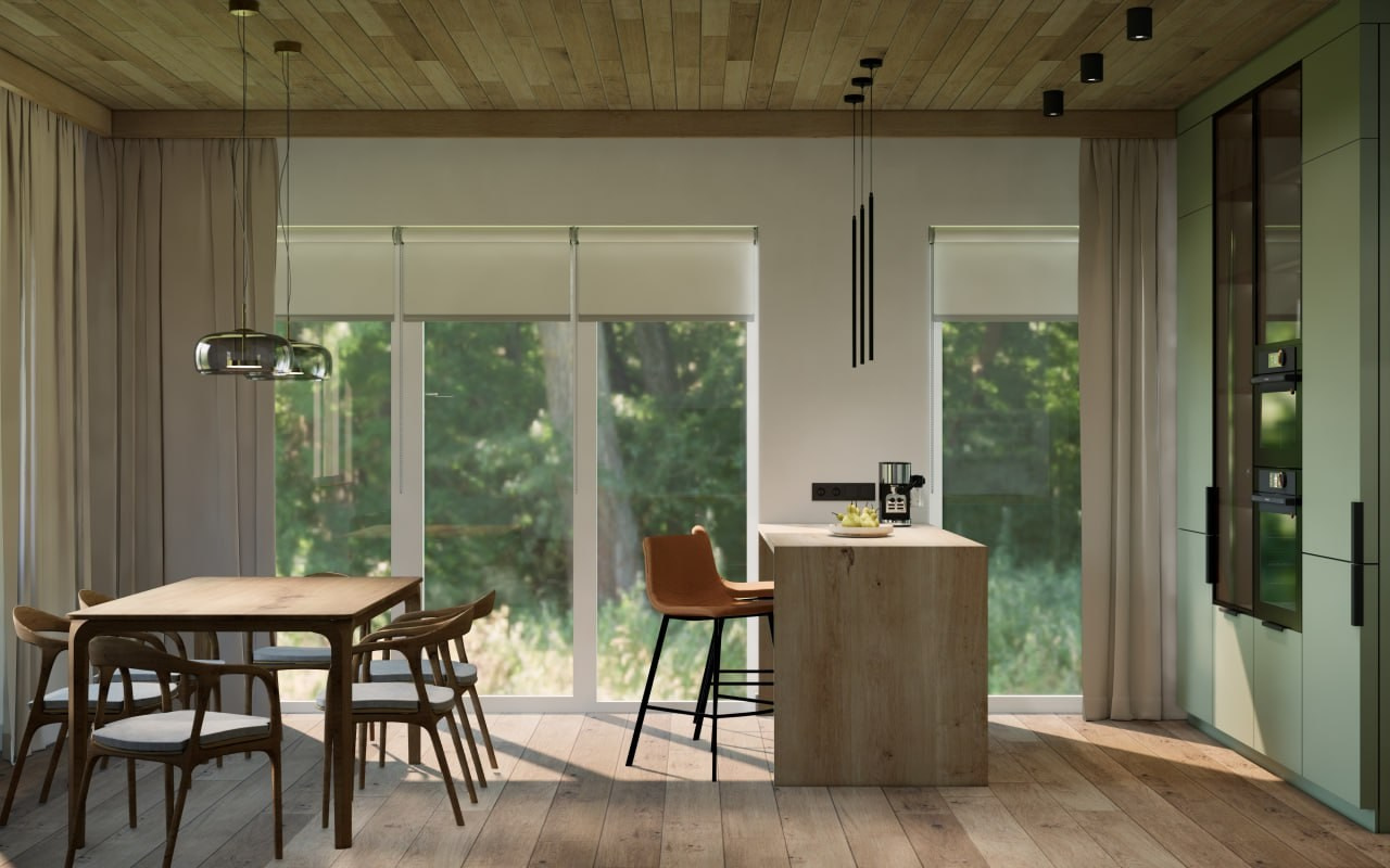 Загородный дом 110 м² в Ленинградской области (совместная работа с Любовью Поляковой designpolyakova.ru). Push-design.ru