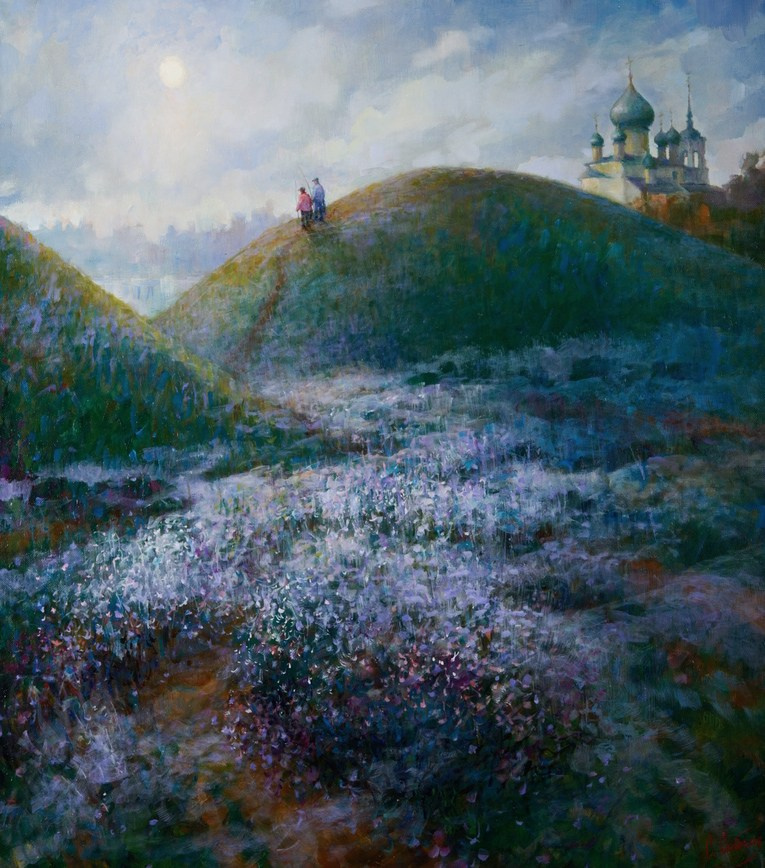 Утро старой Ладоги. Холст, масло