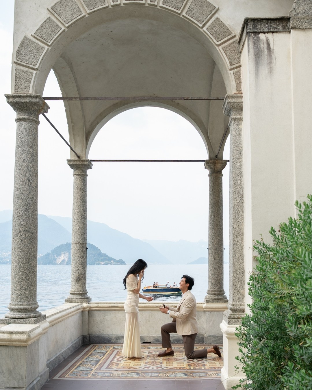 	Couple on the terrace, Villa Monastero