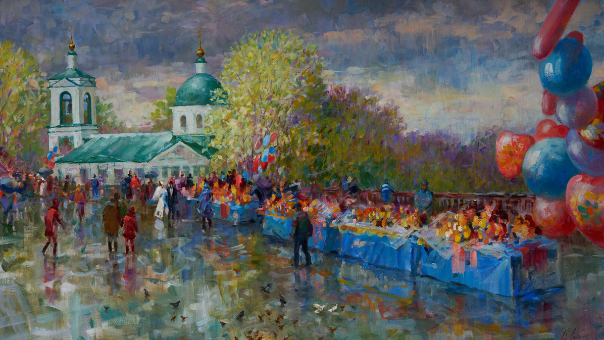 Воробьевы горы. Холст, масло