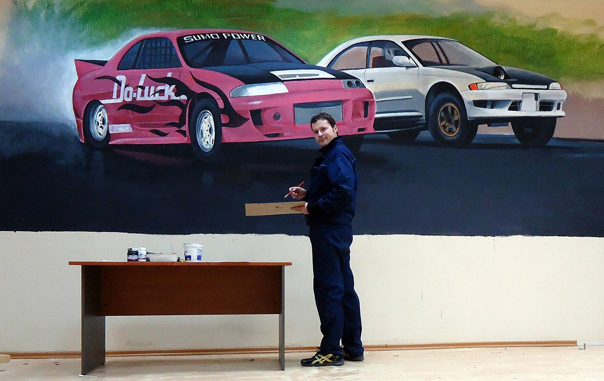 Ajstyle autoshop, 338х538, акрил, 2012