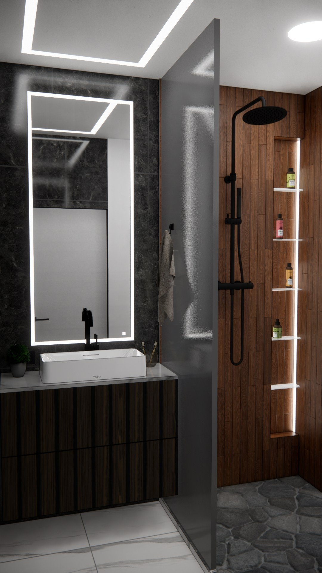 Проект № 4 — Квартира 64 кв. м. LANOIR: визуализация проектов, интерьер, экстерьер, ArchiCAD чертежи | Стерлитамак