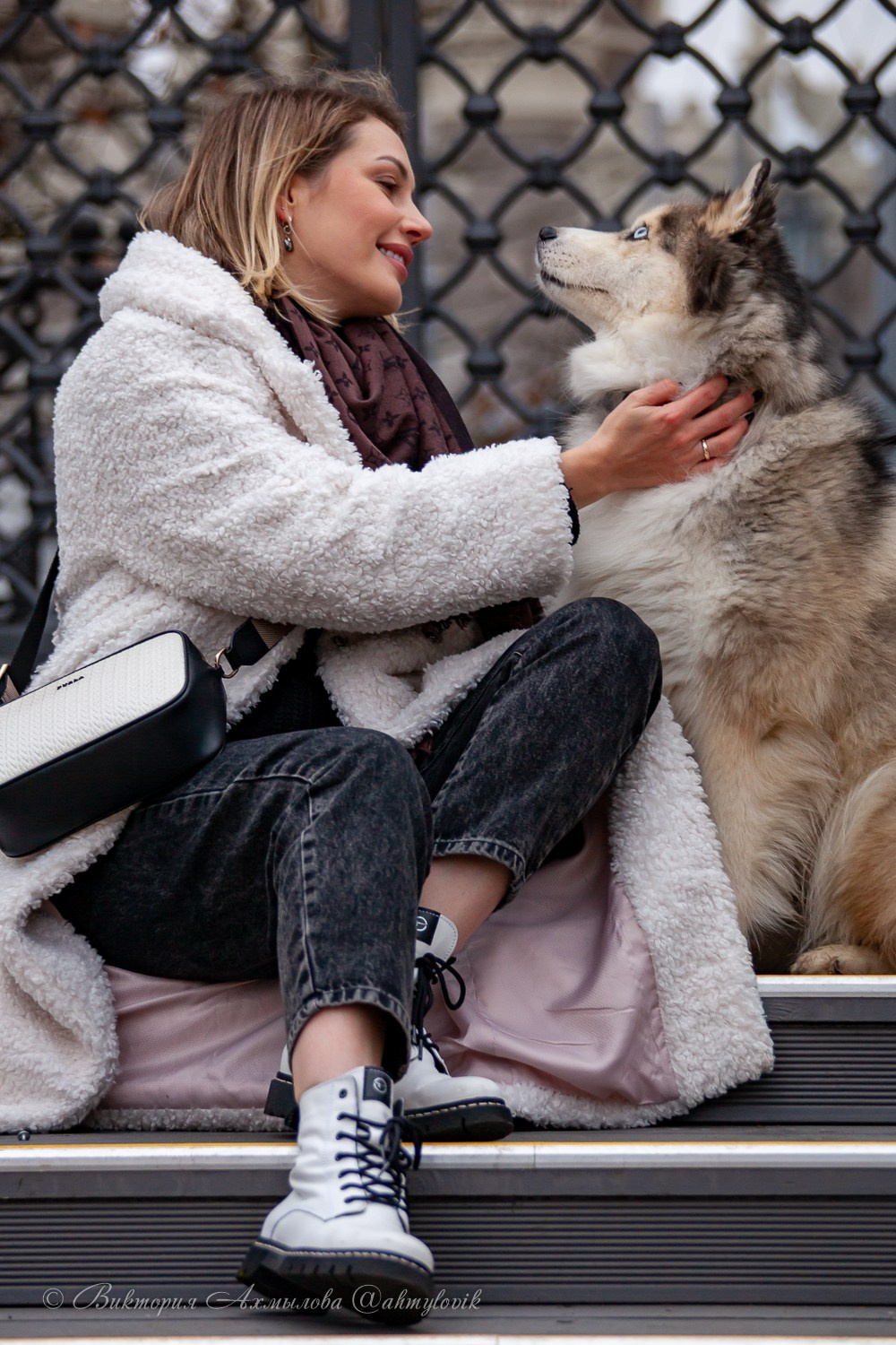 Прогулка с Хаски (Настя). Виктория Ахмылова. Фотограф в Москве