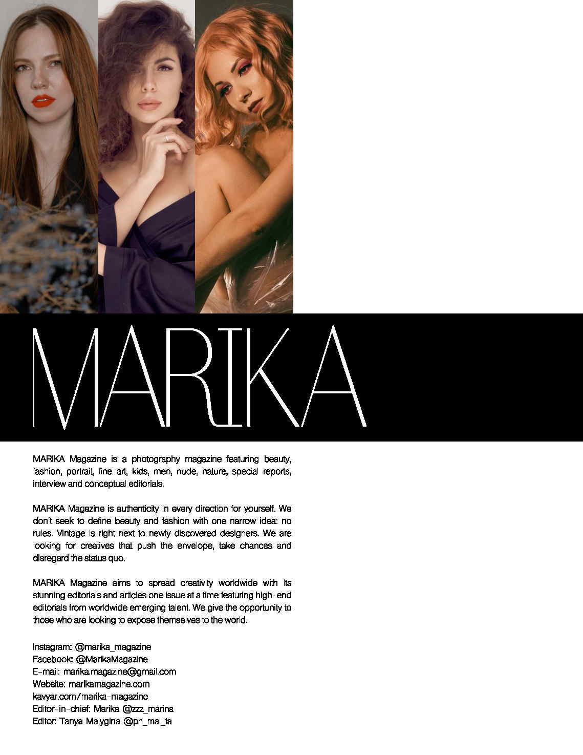 Marika Magazine. Фотограф в Саратове