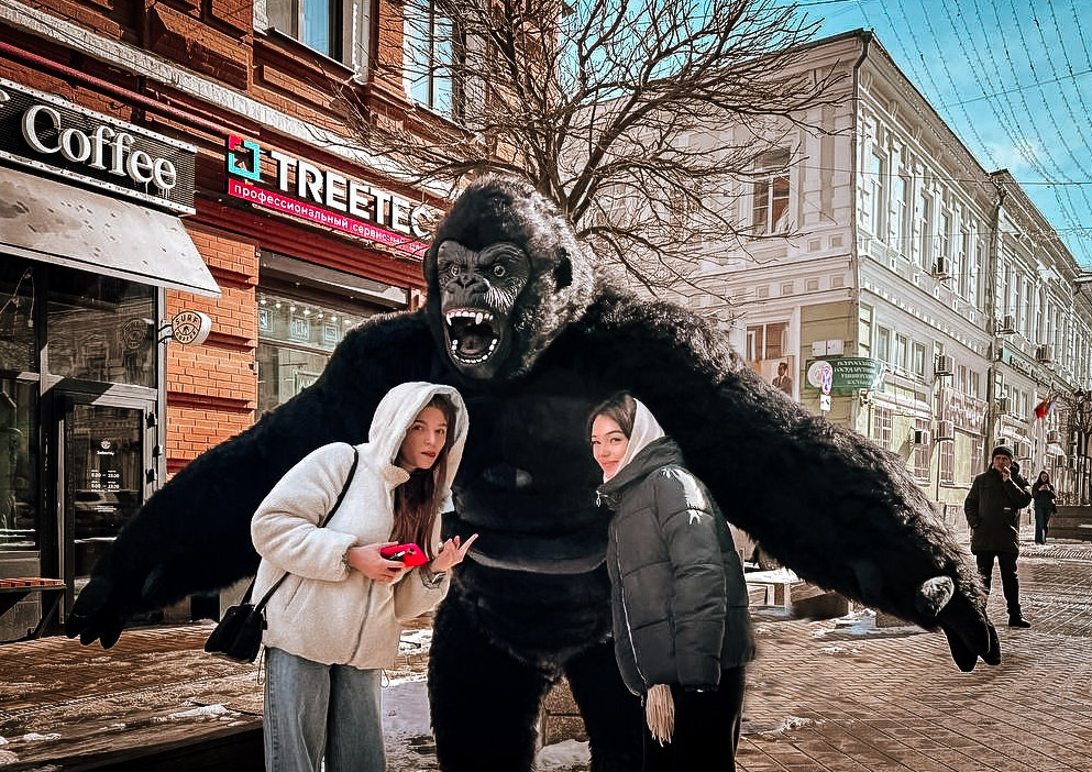 Эксперсс поздравление.ростовые куклы, медведь, панда, горилла. Организатор праздников. Ведущая Марина Гребенникова