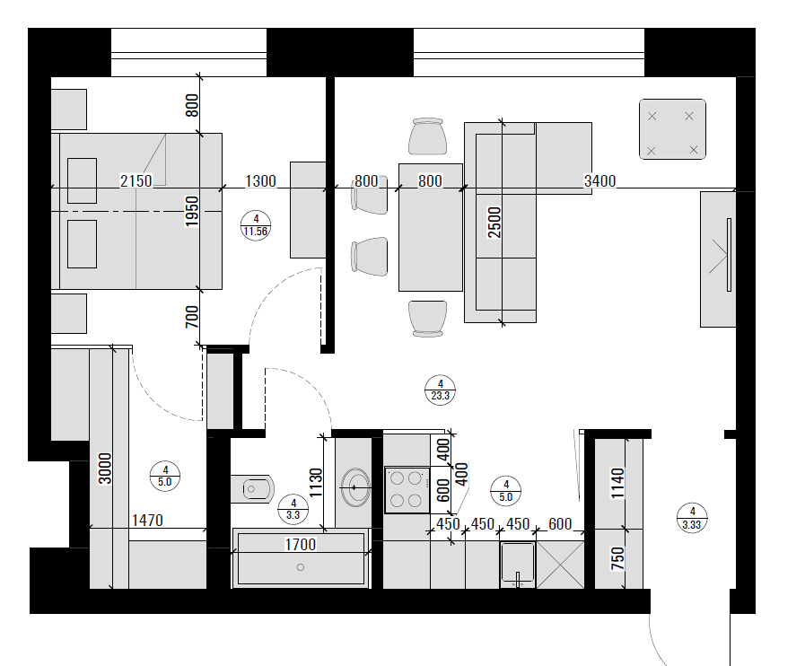 Квартира 47 метров в Жк Павелецкая-сити. Главная