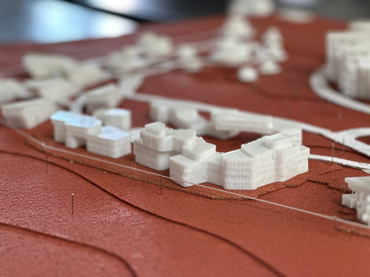 Курсовой макет поселка для студентов МАРХИ часть1. 3D печать