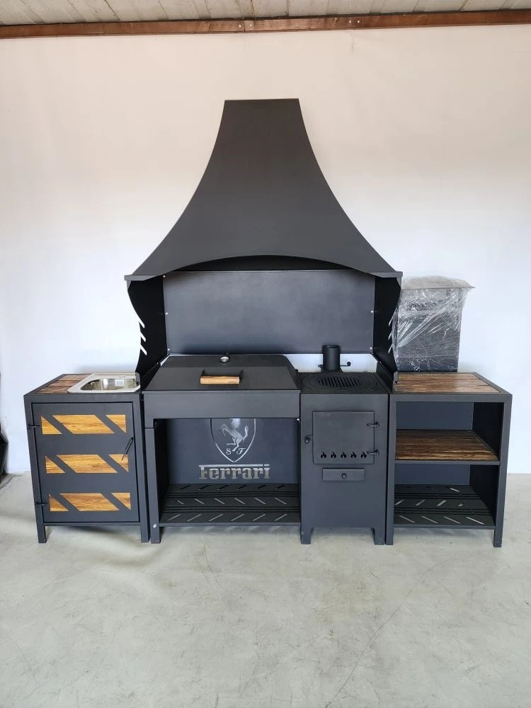 «Джета с вытяжным зонтом и функцией смокер. Купить / заказать мангал для дома в Краснодаре от производителя «Дарбин»