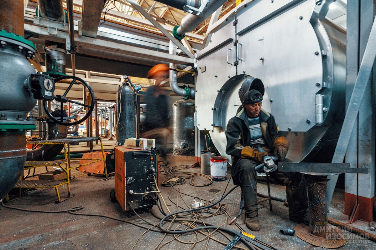 Съёмка на производстве