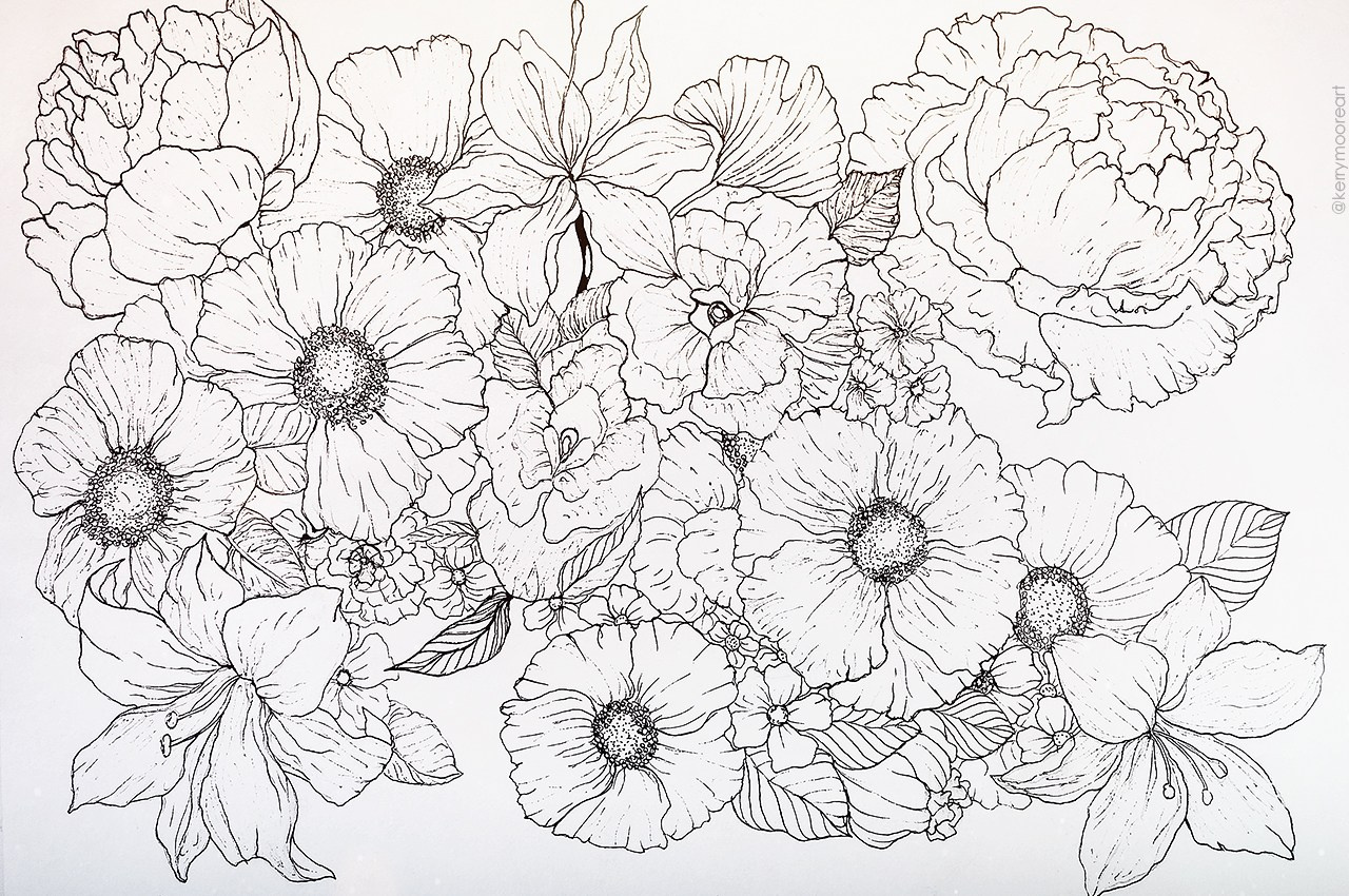 Pensil & Black pen. Фотограф и художник Kerry Moore