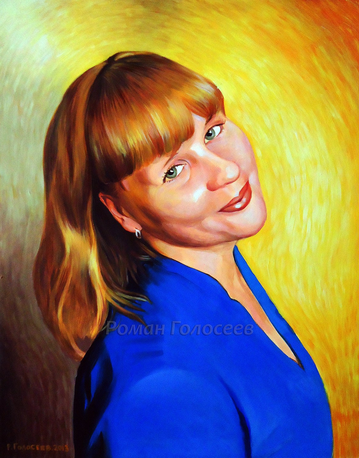 "Юля", 50х40, холст, масло, 25.12.2013