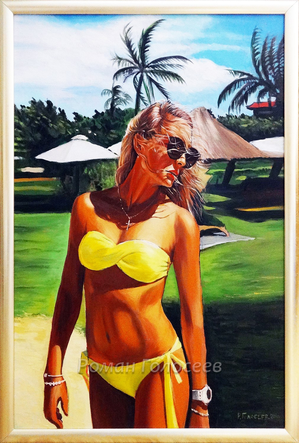 "Отдых", 60х40, холст, масло, 28.12.2016