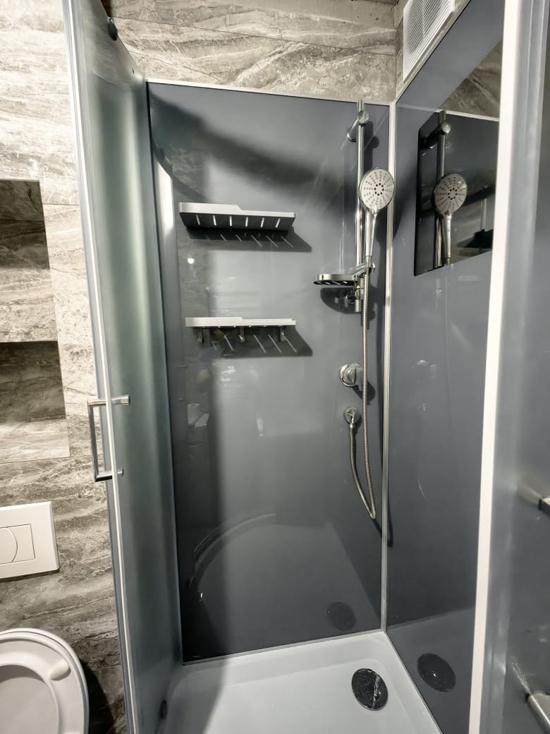 Ванная комната (ул. Чуйкова д. 38). Ремонт санузла, туалета, ванной под ключ в Казани. Укладка плитки