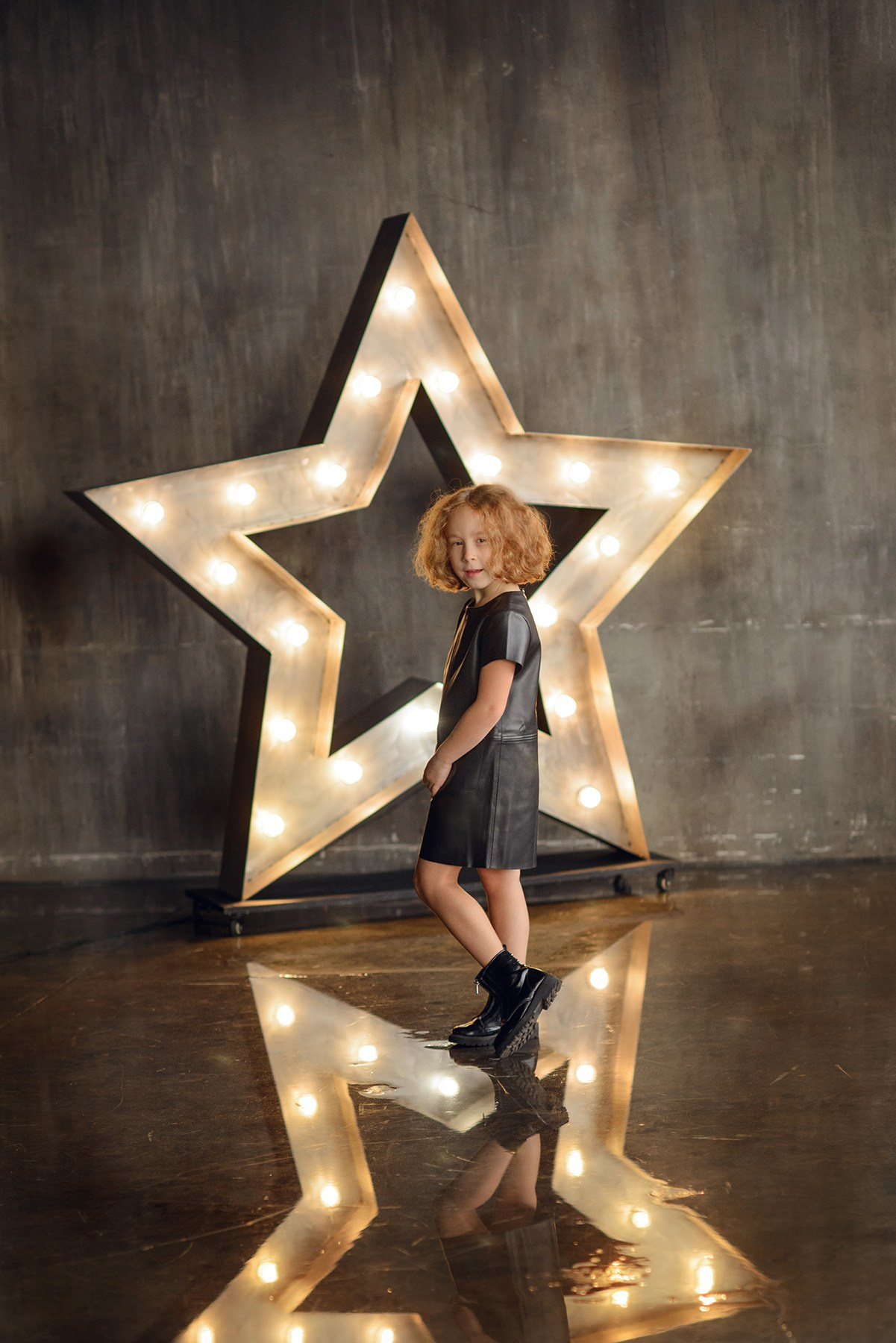 a girl in the studio, a photo shoot