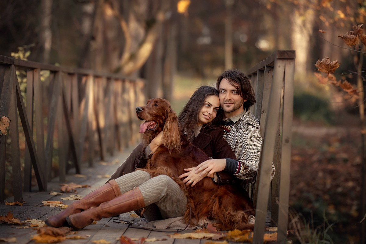 Стильная осенняя съемка пары в исторической усадьбе. Tatyana Nadezhdina Family photographer