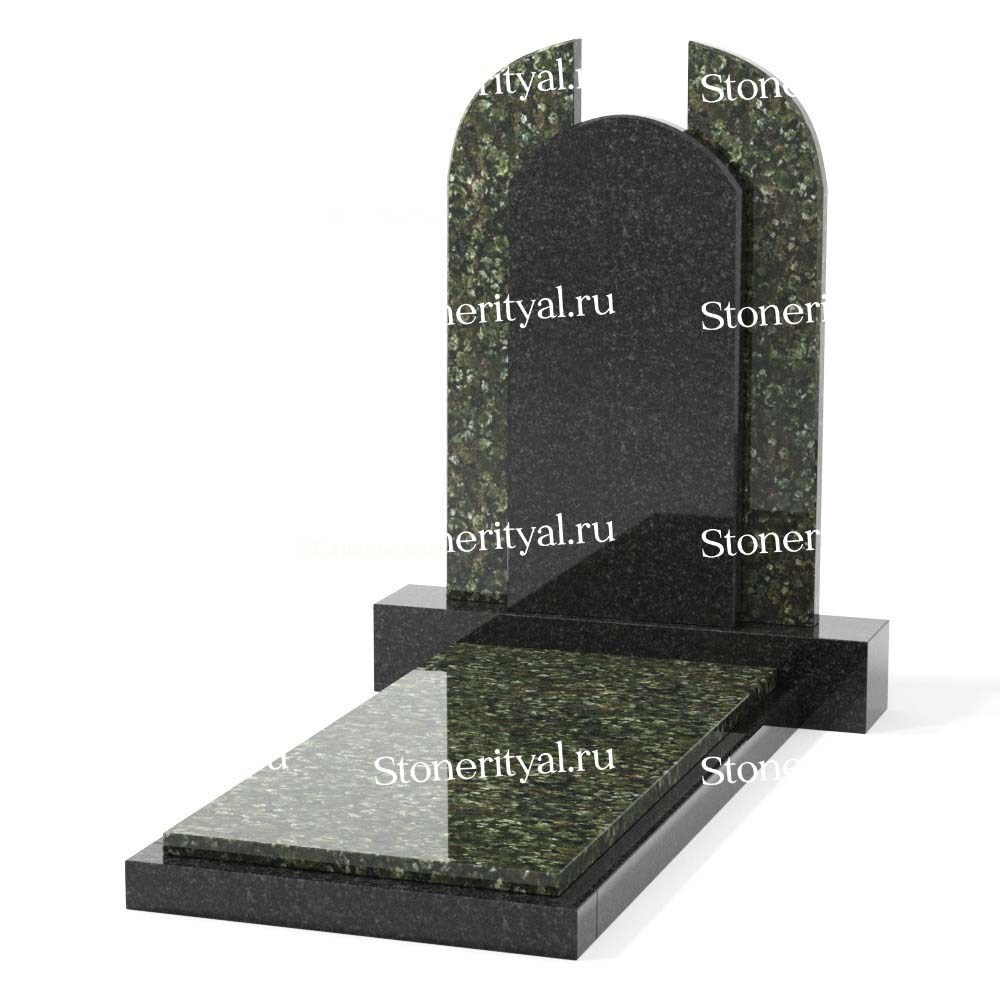 Комбинированные памятники на одного. Изготовление и установка памятников в Москве и МО