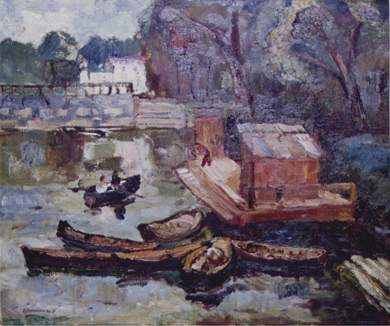 «В старом парке» 1971 год Собр. Д. Томас. Испания. Художник Величко Вадим Семёнович