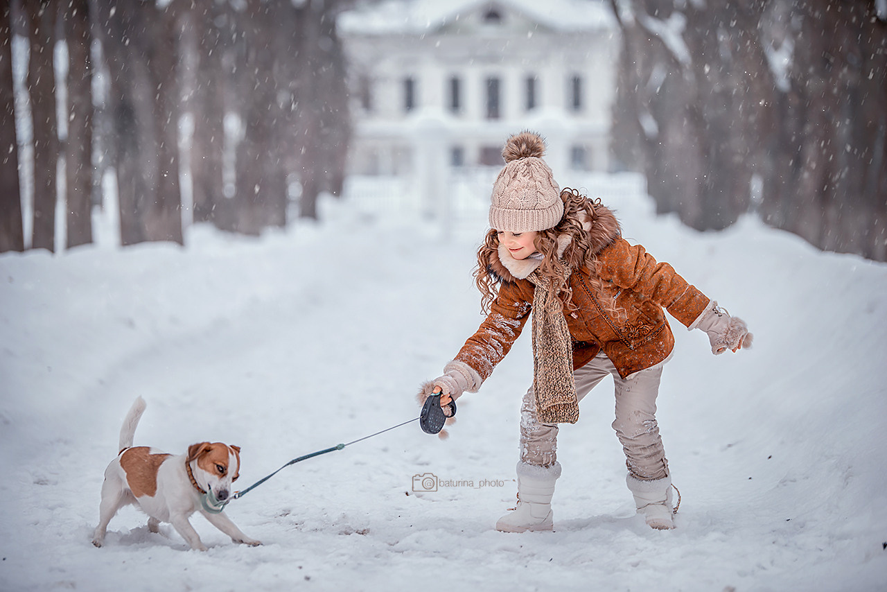 девочка гуляет с собакой в москве фотосессия