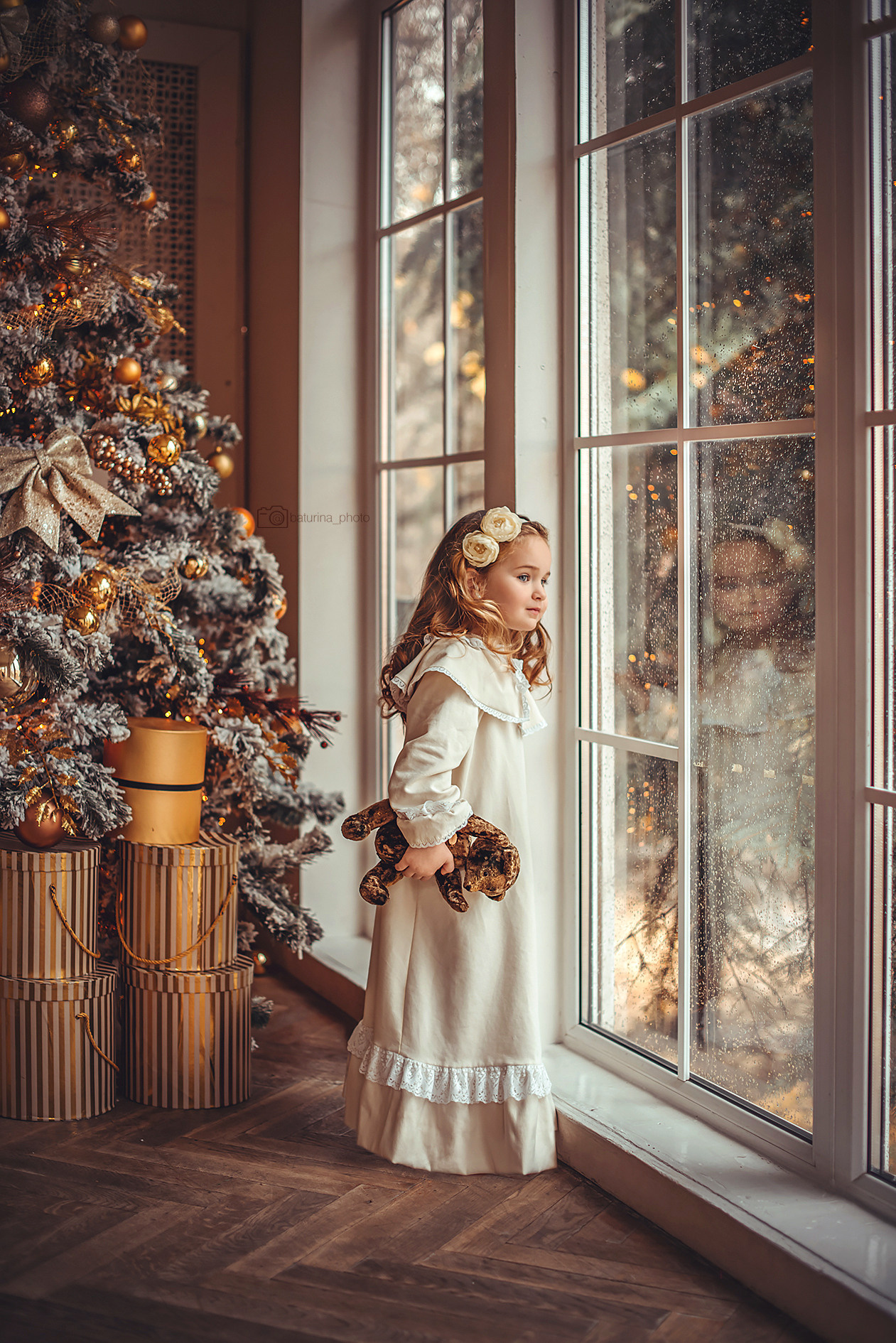 новогодний фотопроект в студии у елки, Москва